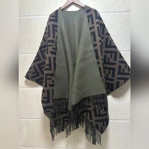 Fendi Reversible Poncho Cape